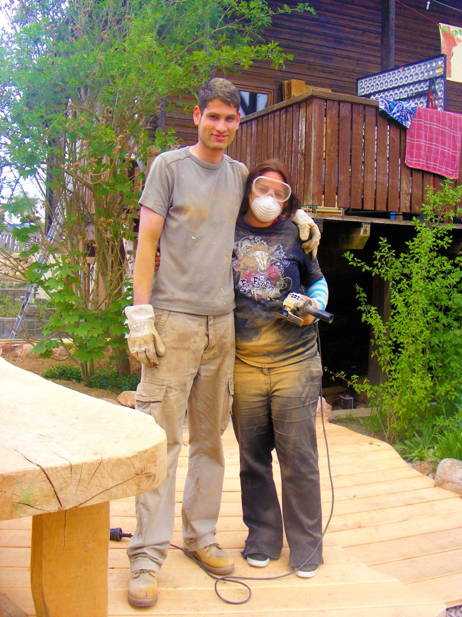 In Otterstadt with another volunteer, Attila Lakatos